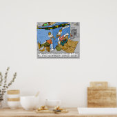 Fun Cartoon over Poster bij pensionering (Keuken)