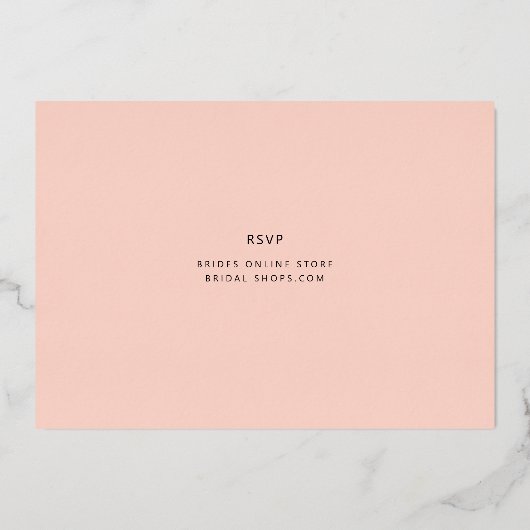 Fun Casual Script Vrijgezellenfeest Gold Folie Uitnodiging (Achterkant)