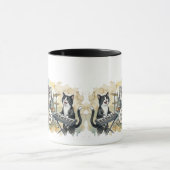 Fun Cat Band Muziek Piano Drums Keyboard Mok (Midden)