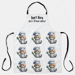 Fun Cat Chef Tout-En-Tout Imprimer Tablier