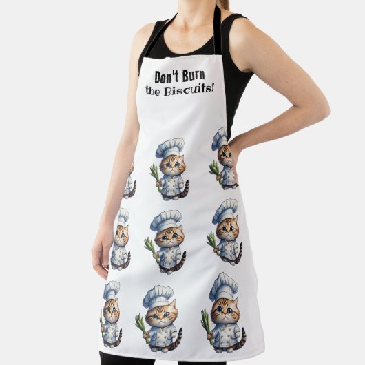 Fun Cat Chef Tout-En-Tout Imprimer Tablier (Insitu)