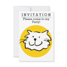 Fun Cat Design Party-uitnodiging