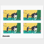 Fun Cat Dog die kerstboom speelt aan van sticker (Vel)