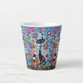 Fun Cat Espresso Java Mocha Cute Cafee Latte Mok (Voorkant)