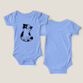 Fun Cat Graphic Infant Tee for Tiny Explorers (Ontwerp Voorkant & Achterkant)