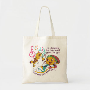 Fun CAT TACO STACCATO Christelijk Tote Bag