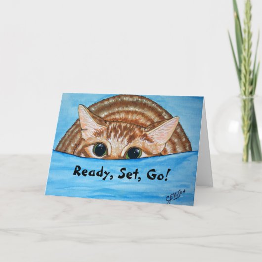 Fun Cat Verjaardag Kaart (Voorkant)