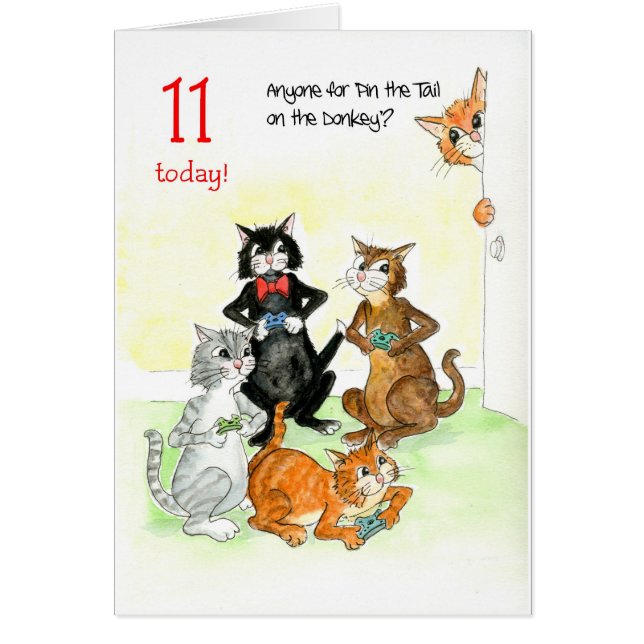 Fun Cats Jouer jeu vidéo 11e anniversaire (Devant)