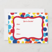 Fun Celebration Anniversaire Fête Invitations (Dos)