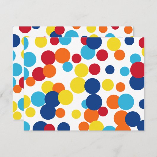 Fun Celebration Anniversaire Fête Invitations (Devant / Derrière)