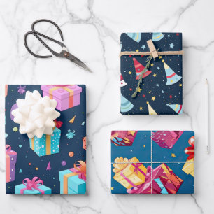 Fun Celebration cadeau thema Inpakpapier Vel