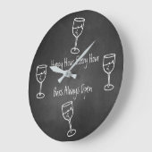 Fun Chalkboard Barre de mur Horloge (Angle)