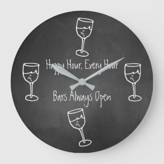 Fun Chalkboard Barre de mur Horloge