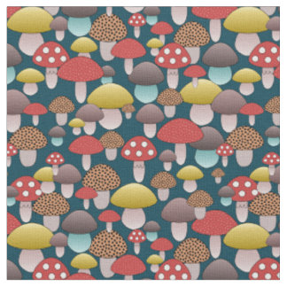 Fun champignon en tissu motif transparent