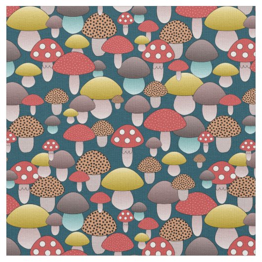 Fun champignon en tissu motif transparent (Fermer)