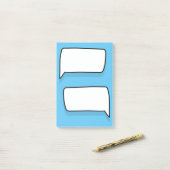 Fun Chat Bubble Berichten Comic Conversation Post-it® Notes (Op bureau)
