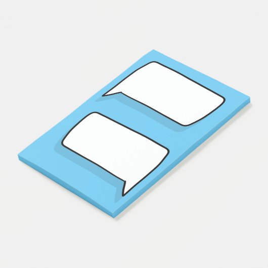Fun Chat Bubble Berichten Comic Conversation Post-it® Notes (Schuin)