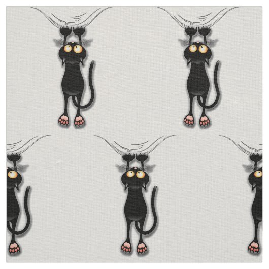 Fun Chat Noir Tombant Tissu De Linge (Échantillon)