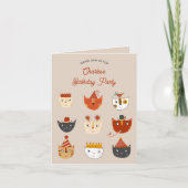 Fun Chat Personnalisé Anniversaire Fête Invitation (Devant)