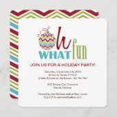 Fun Chevron - Uitnodiging voor kerstfeestdagen (Voorkant / Achterkant)