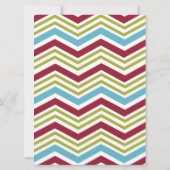 Fun Chevron - Uitnodiging voor kerstfeestdagen (Achterkant)