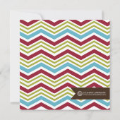 Fun Chevron - Uitnodiging voor kerstfeestdagen (Achterkant)