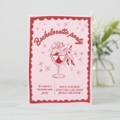 Fun & Chic Bachelorette Party Invitation for Girls (Debout devant)