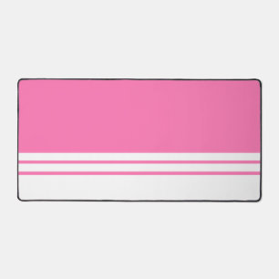 Fun Chic Bright Rose Bord Blanc Rayures de course