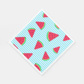 Fun Chic Watermelon Slices Blue Lines Pattern Servet (Hoek)