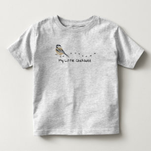 Fun Chickadee Cute Little Bird Tracks Kinder Shirts