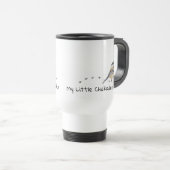 Fun Chickadee mignon petit Bird Traces Mug (Devant droit)