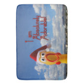 Fun Chicken Kerstmis Bath Mat. Badmat (Voorkant Verticaal)