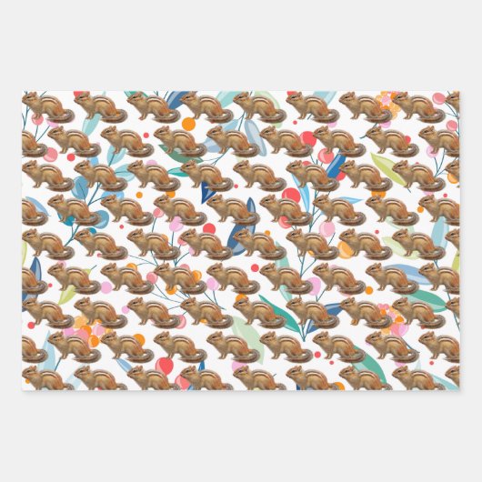 Fun Chipmunk Wrapping Paper Sheets (Voorkant 3)
