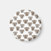Fun Chocolat Labrador Retriever Dog Magnet (Devant)