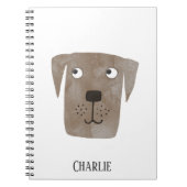 Fun Chocolate Labrador Retriever Dog personalisere Notitieboek (Voorkant)