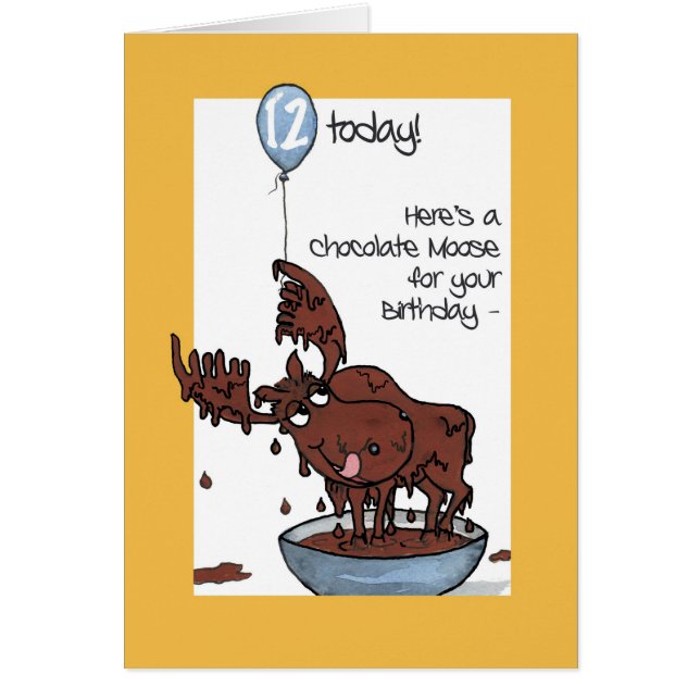 Fun chocolate moose with balloon 12e jour (Devant)