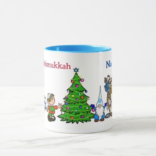 Fun Chrismukkah caractères Mug (Centre)