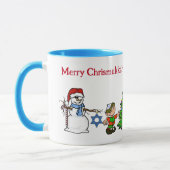 Fun Chrismukkah caractères Mug (Gauche)