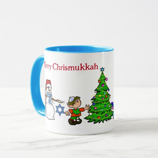 Fun Chrismukkah caractères Mug (Devant gauche)