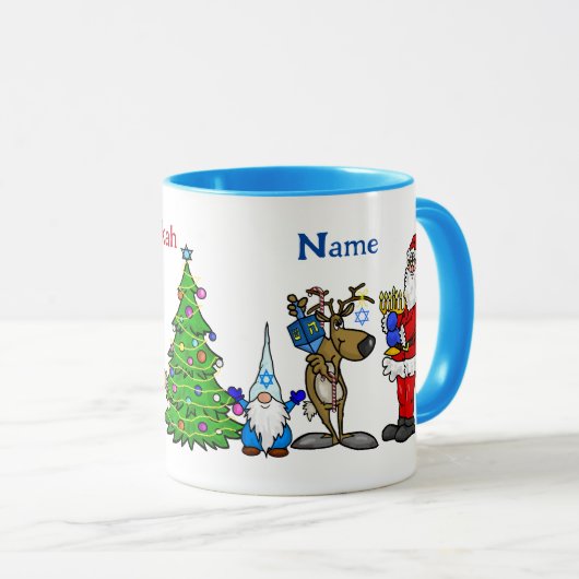 Fun Chrismukkah Characters Mok (Voorkant rechts)