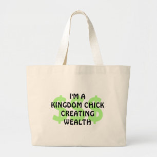 Fun Christelijk KINGDOM CHICK Entrepreneur Grote Tote Bag