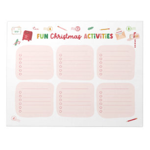 Fun Christmas Activities Checklist Bloc-notes