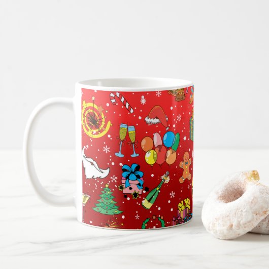 Fun Christmas Coffee Mug (Avec donut)