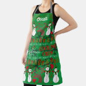 Fun Christmas Cooking Crew bewerkbaar Schort (Insitu)