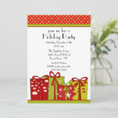 Fun Christmas Gifts Fête Invitation (Debout devant)