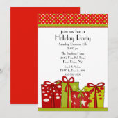 Fun Christmas Gifts Fête Invitation (Devant / Derrière)