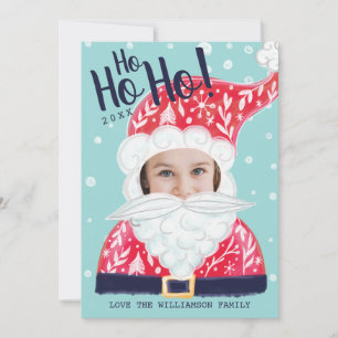 Fun Christmas Holiday Jolly Santa Claus Carte phot