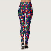 Fun Christmas Icon Pattern Leggings (Achterkant)