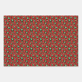 Fun Christmas Leopard Print Trio Mix Inpakpapier Vel (Voorkant 2)