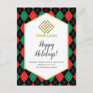 Fun Christmas Motif Logo Business Carte Postale